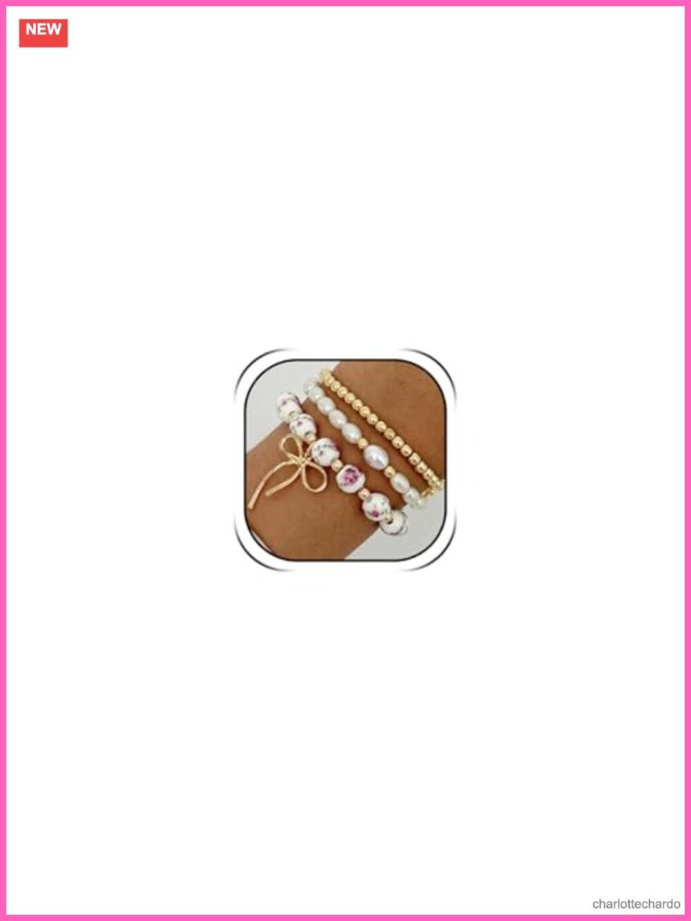 Cross Charm Beaded Stretch Bracelet Stack Faith Jewelry Gift for Women